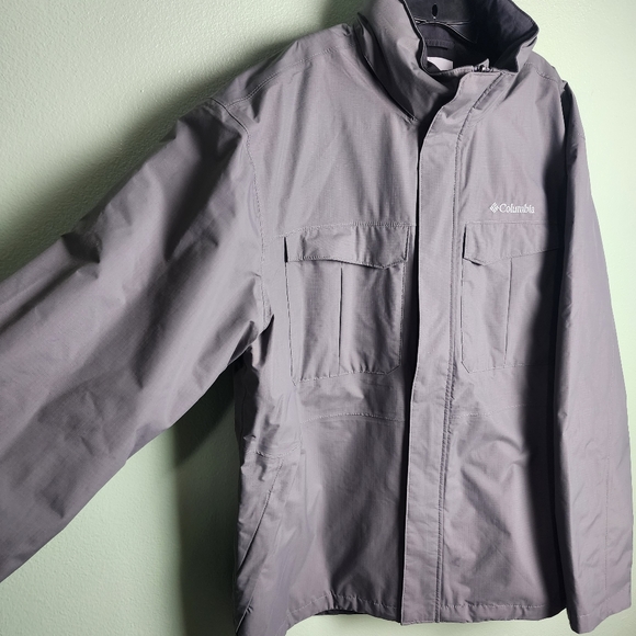 Columbia Dr. Downpour Omni-Tech Waterproof Jacket Gray Men's Size XL - Picture 2 of 12
